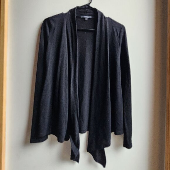 Ambiance Black Angled Open Cardigan Size Large - Picture 5 of 16
